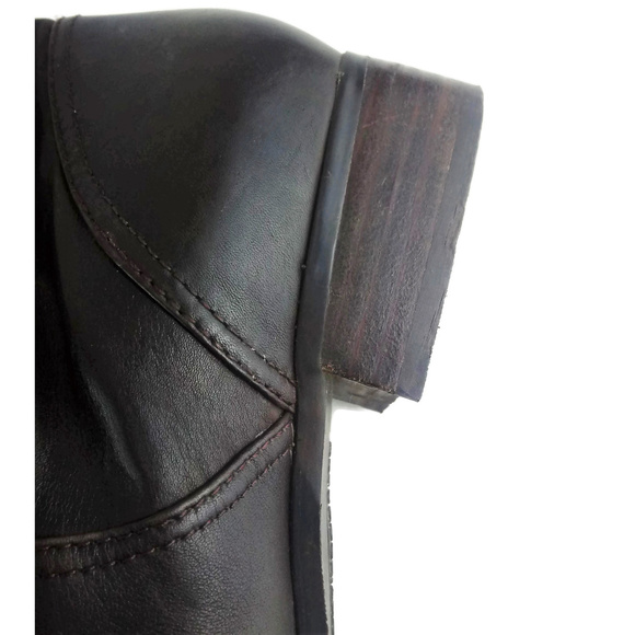 ARTURO CHIANG Brown Leather Slouch Ankle Boots - Picture 2 of 8